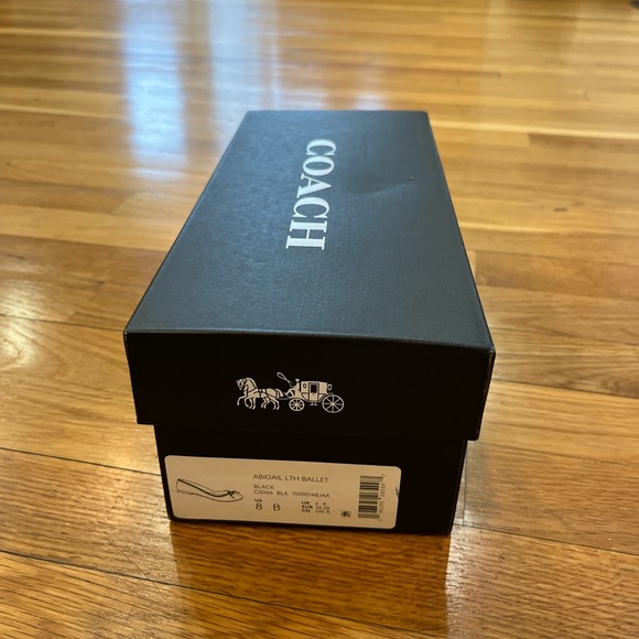 Coach Black Ballet Flats with Bow - Picture 3 of 8